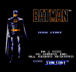 Batman - The Video Game (Europe) Title Screen